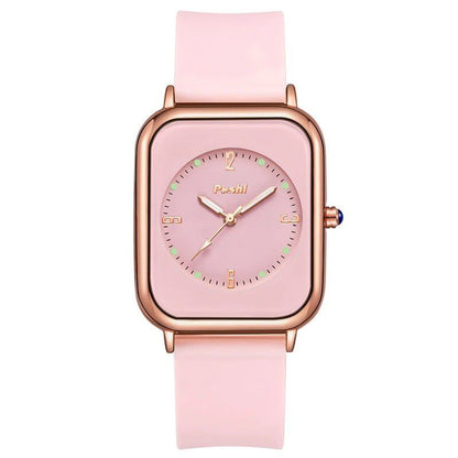 POSHI Fashion Quartz Watch, Original Brand, Women's Watch, Simple Casual Bracelet, Silicone Band, Quartz Watch, Color, Parallel Import