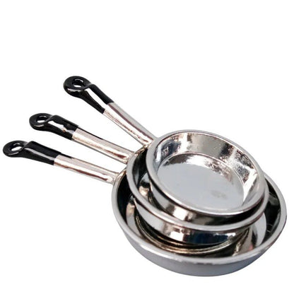 1/6 BJD Doll Accessories Kitchenware Mini Wok Cookware Doll Furniture Miniature Scene Decoration Compatible with Barbie, Licca, and Blythe Dolls (Parallel Import)