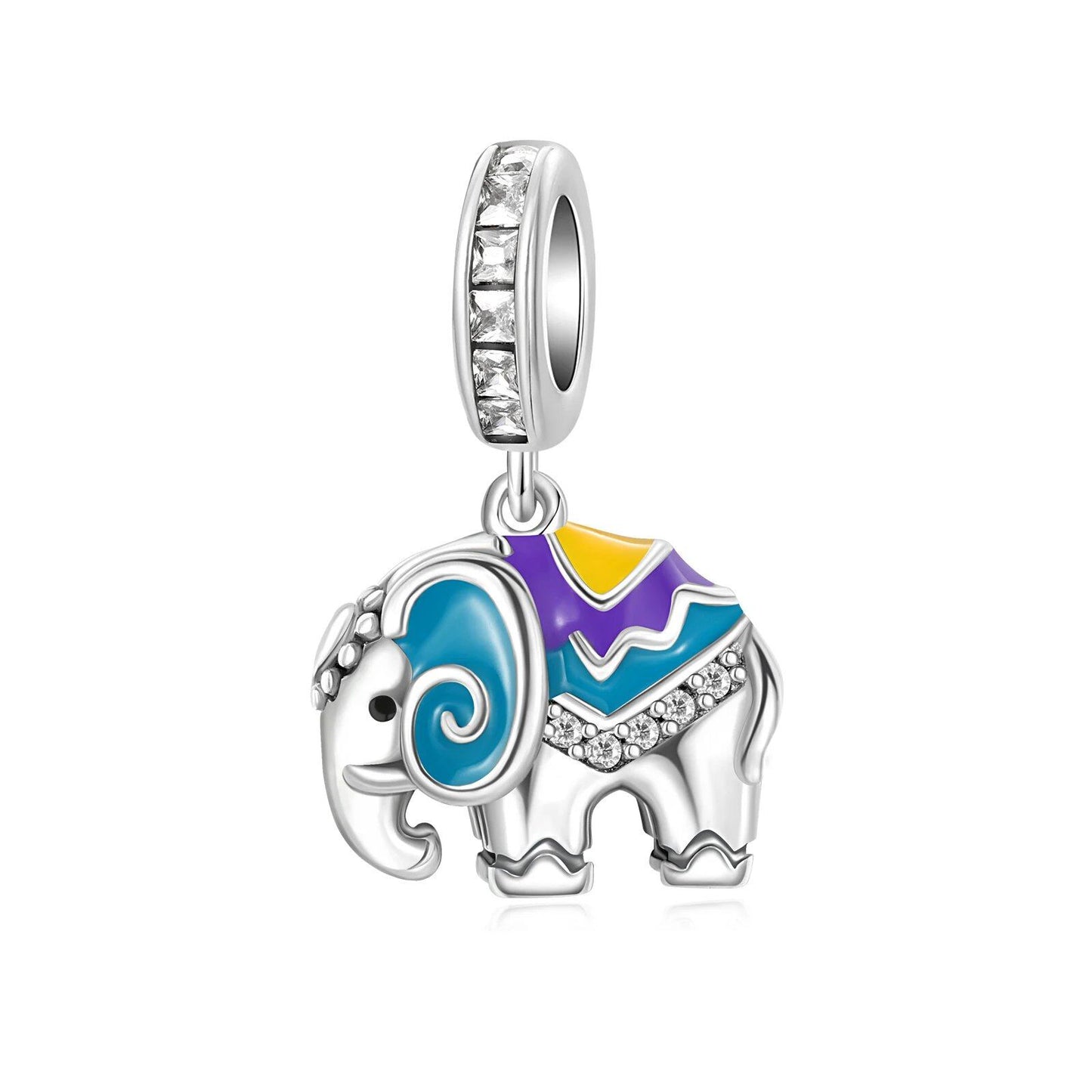 925 Sterling Silver Zodiac Lucky Charm Pendant, Custom Bracelet Charm Beads, Necklace, DIY Women's Jewelry, Gem Color, Parallel Import