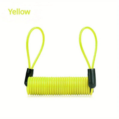1.2 Meter Yellow Disc Lock Reminder Cable, Anti-Theft, Motorcycle Wheel Disc Brake Alarm Lock Reminder Cable, Parallel Import