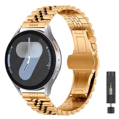 20mm/22mm Samsung Galaxy Watch 7/6/5/4 Curved Design Metal Band, Stainless Steel Bracelet, Compatible with Huawei GT4/GT3Pro, Band Color: mm, Parallel Import