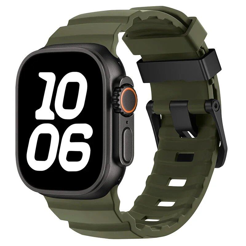 アップルウォッチUltra 10 9 8 7 6 5 SE用 高級ソフトシリコンバンド トレイルストラップ 46mm 45mm 49mm 44mm対応 リストバンド アクセサリー バンドカラー：mm 並行輸入品