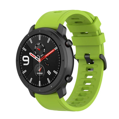 Compatible with Amazfit GTR 47mm/2/2e/Stratos 3/GTR 4/3 Pro/GTS 4 Mini/2/2E/3, 20mm/22mm Silicone Band Strap, Replacement Band, Band Color: mm, Universal, Imported