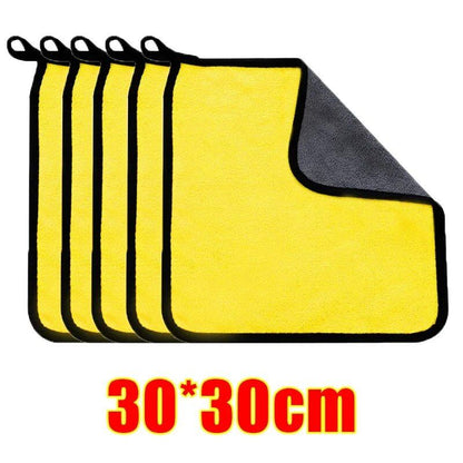 1/5-Count Car Microfiber Towel, Absorbent, Drying, Double-Layer, Car Wash, Car Care, Microfiber Cloth, Material: 0cm, Parallel Import