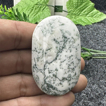 Natural Quartz Crystals: Aquamarine Agate, Ocean Jasper, Palm Stone, Polished Stones, Gemstone Mineral Specimens for Spiritual Meditation, Energy, and Feng Shui, Color: Green, Parallel Import