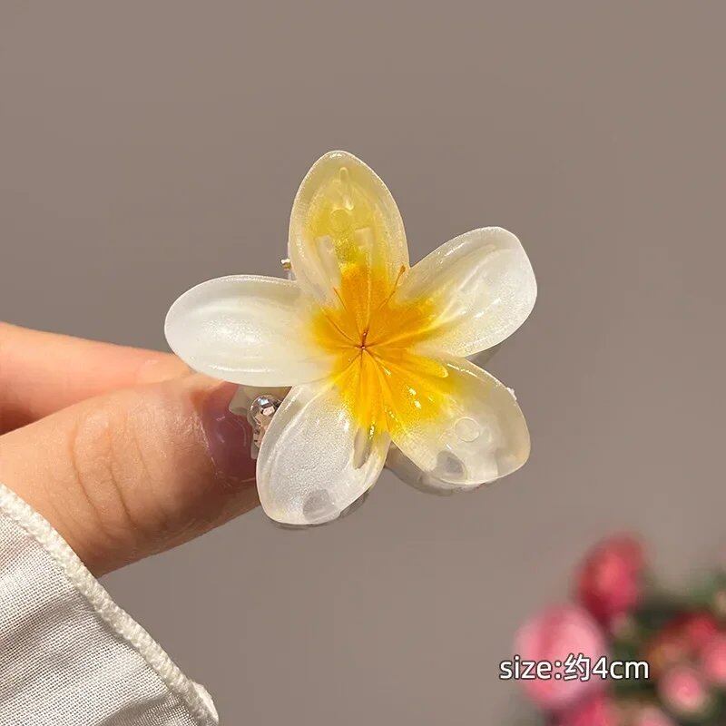 1/6 Hawaiian Gradient Hair Clips, Flower Hair Claws, Small Hair Accessories, Hairpins, Crab Barrettes, Women's, Parallel Import