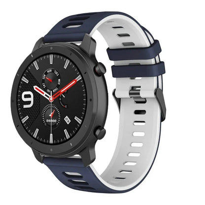Compatible with Amazfit GTR 47mm/2/2e/Stratos 3/GTR 4/3 Pro/GTS 4 Mini/2/2E/3, 20mm/22mm Silicone Band Strap, Replacement Band, Band Color: mm, Universal, Imported