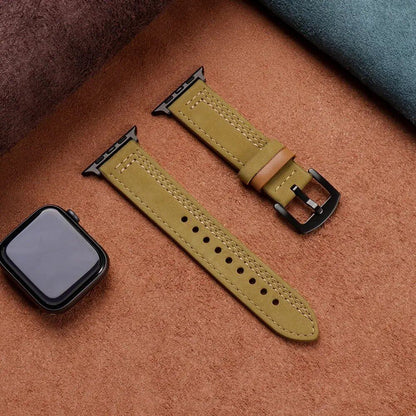 Apple Watch Leather Strap, Band, 46mm, 44mm, 45mm, 49mm, 41mm, 42mm, Accessories, Compatible with iWatch Series 5, 6, SE, 7, 8, Ultra, 9, 10, Band Color: mm, Parallel Import
