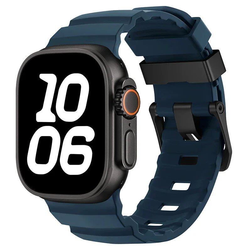 アップルウォッチUltra 10 9 8 7 6 5 SE用 高級ソフトシリコンバンド トレイルストラップ 46mm 45mm 49mm 44mm対応 リストバンド アクセサリー バンドカラー：mm 並行輸入品
