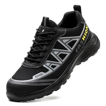 Men's Steel Toe Puncture-Resistant Safety Work Boots, Heavy-Duty, Protective, Color: Imported