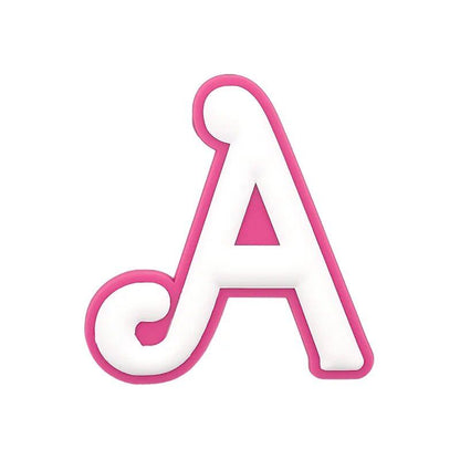 1/26 Scale PVC Pink Greek Alphabet A-Z Charm for Beach Bags, Women's Handbags, and Travel Bags (Pinky Girls) - Parallel Import