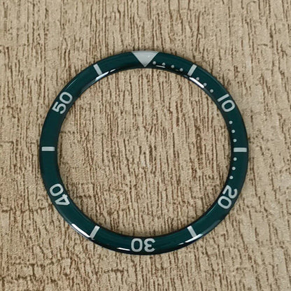 38mm Round Edge Curved Watch Bezel with Aluminum Ring, Modification Watch Accessory, Bezel Insert (Parallel Import)