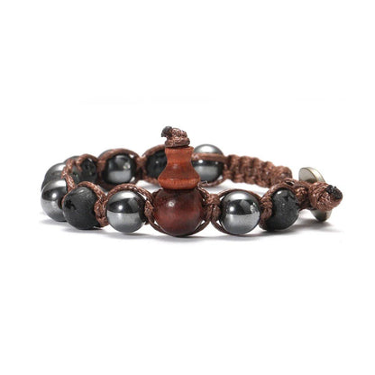 Natural Stone Prayer Bracelet, Tibetan Prayer Beads, Handmade Men's and Women's Bracelet, Yoga &amp; Meditation Jewelry, Metal Color: Style, Parallel Import