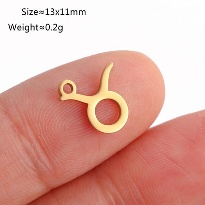Set of 5 Lucky Birth 12 Zodiac Star Sign Charms, Metal Constellation Pendants for Jewelry Making, Bracelets, Earrings, and Necklaces, Parallel Import