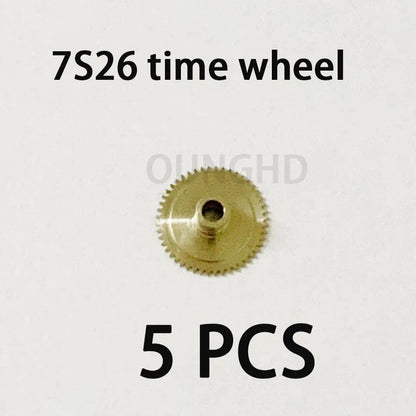 Original compatible Seiko 7S26 movement center wheel, three-wheel, time wheel, sub-wheel, span wheel, second wheel, escape wheel. Parallel import.