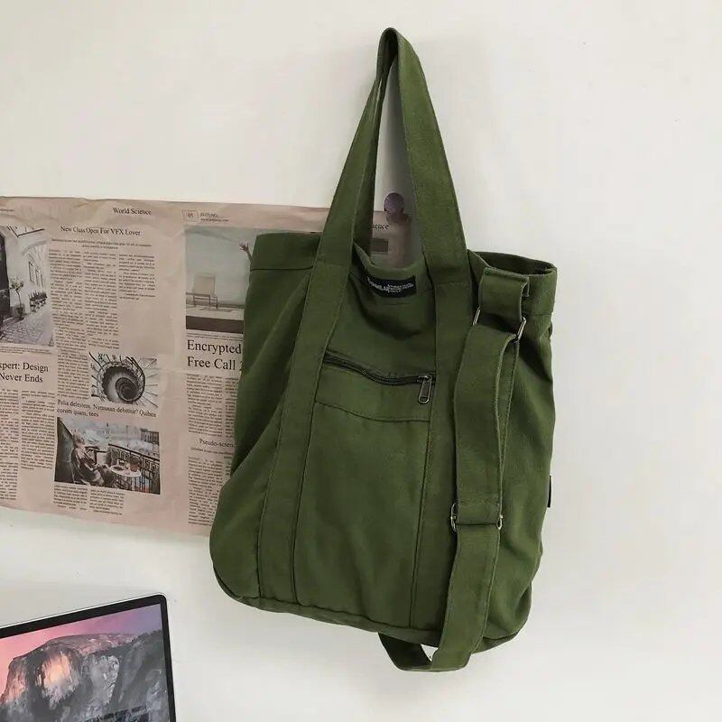 Vintage Casual Canvas Square Shoulder Bag, Handbag, Tote Bag, Crossbody Bag, Unisex, Imported