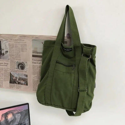 Vintage Casual Canvas Square Shoulder Bag, Handbag, Tote Bag, Crossbody Bag, Unisex, Imported