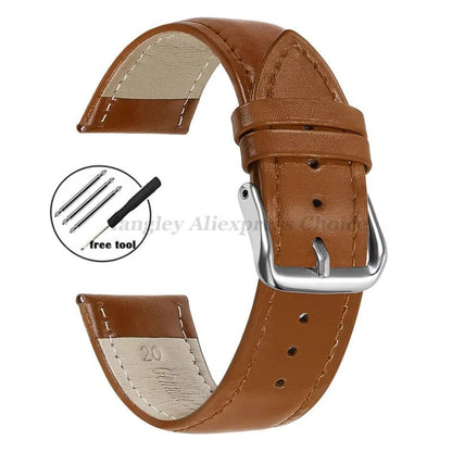 SEO Friendly Genuine Leather Watch Strap for Daniel Wellington (DW) Watches, Compatible with Men's and Women's Watches, 12mm, 13mm, 14mm, 15mm, 16mm, 17mm, 18mm, 19mm, 20mm, 21mm, 22mm, 23mm, 24mm Band Colors, Parallel Import