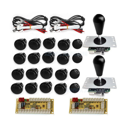 SANWA 8-Way Joystick, Zero Delay USB Controller, DIY Game Arcade Joystick Kit with 24/30mm Push Buttons, for PC and Raspberry Pi, Color: Imported