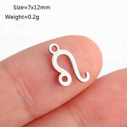 Set of 5 Lucky Birth 12 Zodiac Star Sign Charms, Metal Constellation Pendants for Jewelry Making, Bracelets, Earrings, and Necklaces, Parallel Import
