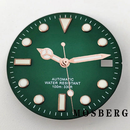 28.5mm Dial (with Luminova) Automatic Movement Replacement for NH35/NH36, Color: Hands Included, Parallel Import