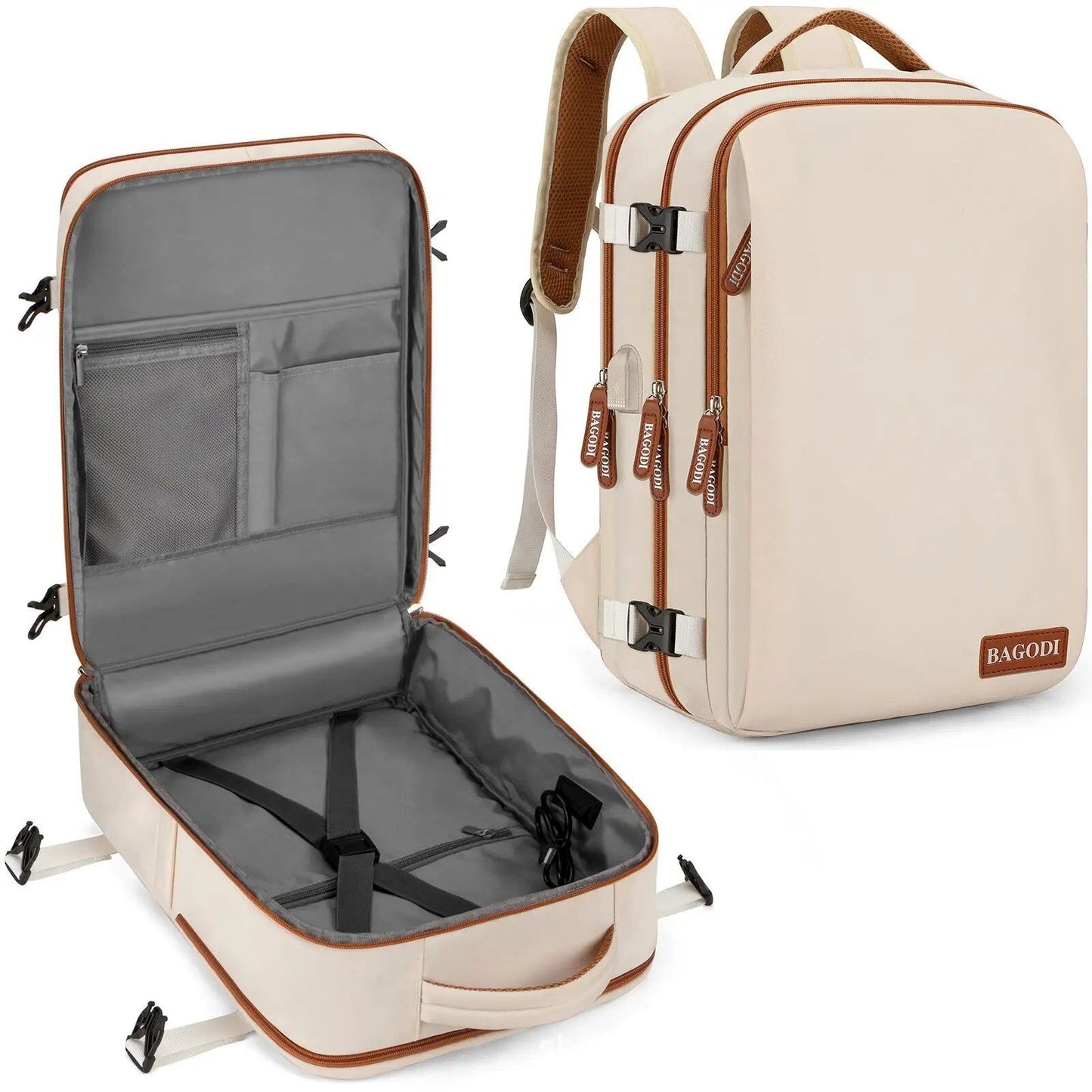 Buylor 45x20x30 イージージェット機内持ち込み対応 ノートPC対応バックパック レディース メンズ トラベルバックパック カジュアルデイパック 週末旅行用  並行輸入品