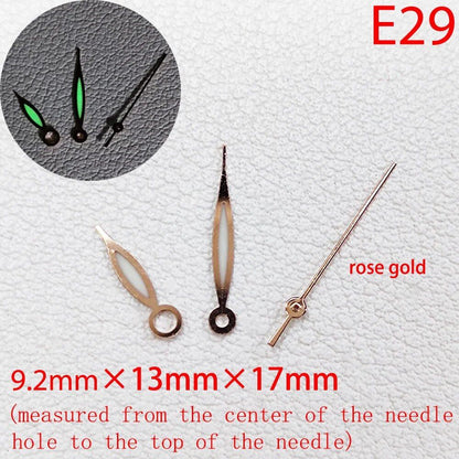 ETA Series Watch Accessories, Green &amp; Blue Super Luminous Hands for ETA 2824, 2892, 2836, and 2834, Parallel Import
