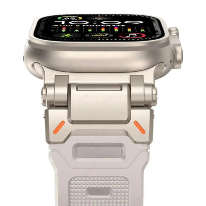 TPU Sport Strap for Apple Watch - Compatible with 10 (46mm), 9 (45mm), and Ultra 2 (49mm). Titanium-colored silicone band for iWatch 8/7/SE/6/5/4 (44mm/42mm). Band Color: mm; Ships from: Parallel Import.