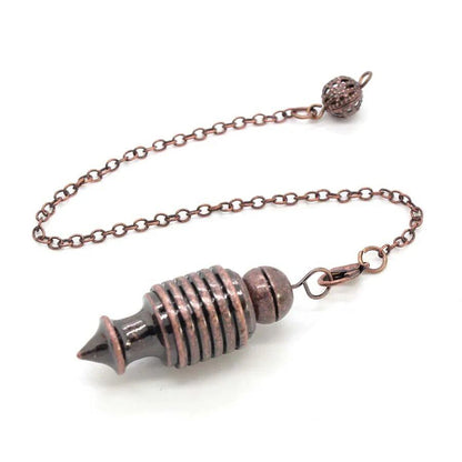Copper Cone Pendulum - Spiritual Tool for Dowsing, Divination, Energy Work, Meditation, Crystal Reading, and Magick. Metal Color: Imported.