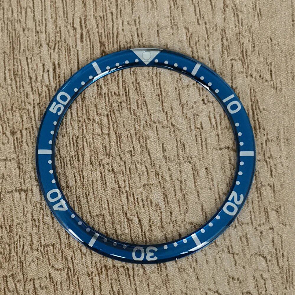 38mm Round Edge Curved Watch Bezel with Aluminum Ring, Modification Watch Accessory, Bezel Insert (Parallel Import)