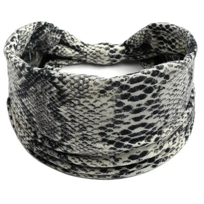 New Boho Floral Print Wide Headband with Vintage Knot Elastic Turban Headwrap for Women and Girls, Cotton Soft Bandana Hair Accessory, Parallel Import