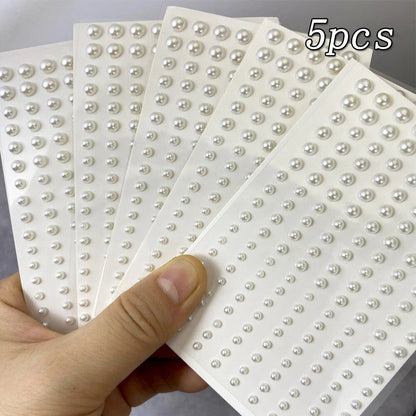 1/5/8-Piece 3D Face and Eye Tattoo Stickers for Party Makeup, Diamond Rhinestone Stickers, Self-Adhesive Mixed Crystal Face Decoration Stickers, Parallel Import