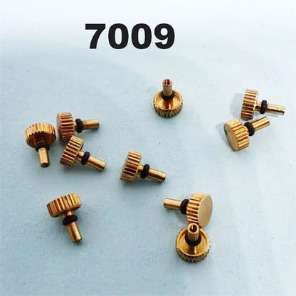 Stainless steel crown for adjusting time, compatible with older 7009 movements. Color: Parallel import.