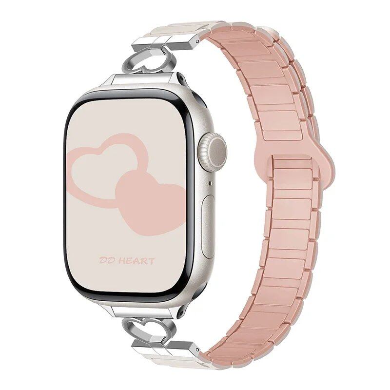 Magnetic Strap for Apple Watch, Silicone Bracelet, Compatible with 45mm, 44mm, 40mm, 42mm, 46mm, 41mm, 49mm, and 38mm Watches, iWatch Series 10/SE/9/8/7/Ultra 2, Band Color: mm, Parallel Import