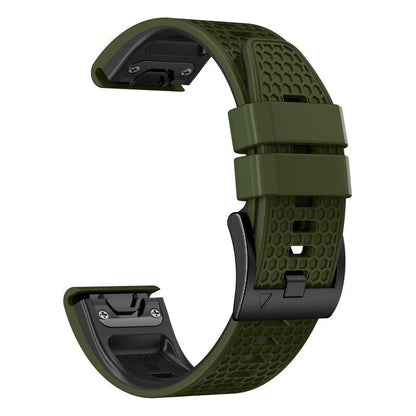 Compatible with Garmin Forerunner 965, 955, 945, 935 and Fenix 8, 7, 6, 5, 22mm and 26mm QuickFit Sport Silicone Wristbands, Band Color: mm, Parallel Import