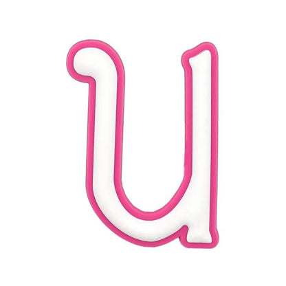 1/26 Scale PVC Pink Greek Alphabet A-Z Charm for Beach Bags, Women's Handbags, and Travel Bags (Pinky Girls) - Parallel Import