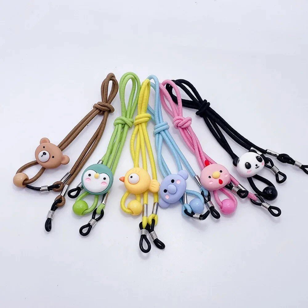 1/6 Scale Cartoon Animal Eyeglass Strap, Sports Eyeglass Band, Unisex, Adjustable, Cute Sunglasses Strap, Eyeglass Cord, Parallel Import