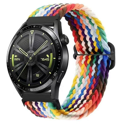 Universal Watch Band, Adjustable Braided Elastic Quick Release Wrist Strap, Compatible with 18mm, 20mm, and 22mm Smartwatches, Compatible with Samsung, Huawei, and Garmin Smartwatches (Imported)