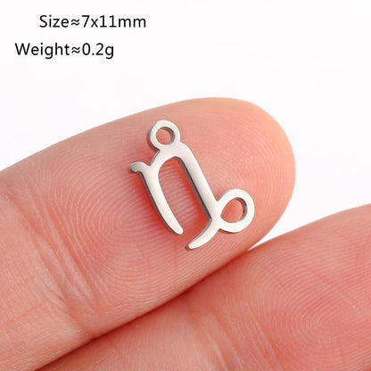 Set of 5 Lucky Birth 12 Zodiac Star Sign Charms, Metal Constellation Pendants for Jewelry Making, Bracelets, Earrings, and Necklaces, Parallel Import