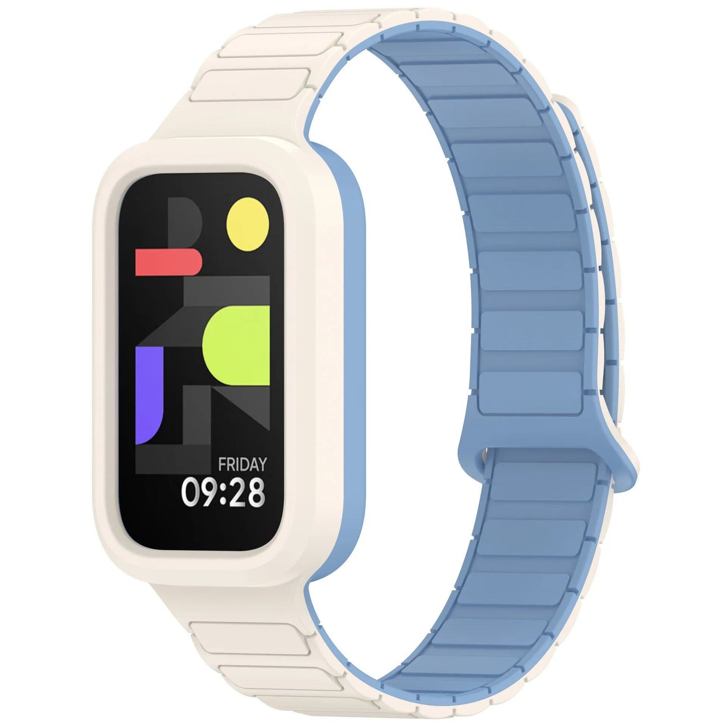 Magnetic Watch Strap for Redmi Band 3, Xiaomi Smart Band 9 Active Wristband, Silicone Strap, Band Color: Parallel Import