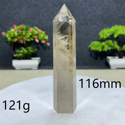 白水晶タワーワンド 六角オベリスク 研磨工芸品 天然原石 ミネラル標本 スピリチュアル瞑想ヒーリング  並行輸入品