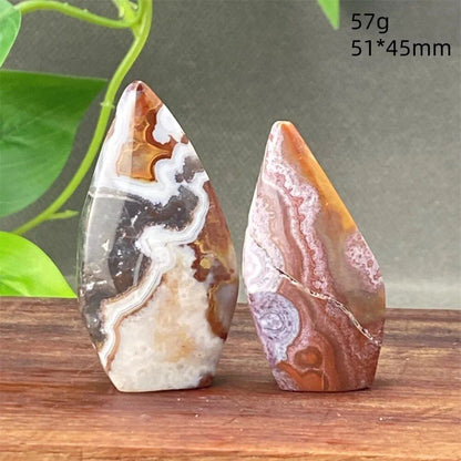 メキシコ産天然アゲートクリスタル装飾品 ホリデーギフト 瞑想チャクラエネルギー パワーストーン ミネラル ホームデコレーション カラー： 並行輸入品