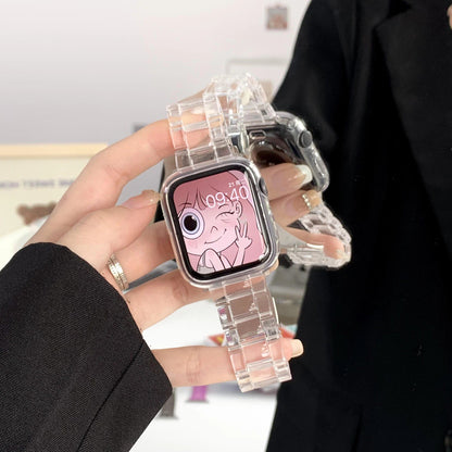 Apple Watch用 スリム透明ストラップ バンド 9 8 7 6 5 43 SE Ultra 49mm 45mm 42mm 38mm 44mm 40mm レインボーカラー ブレスレット iWatch対応 バンドカラー：mm 並行輸入品
