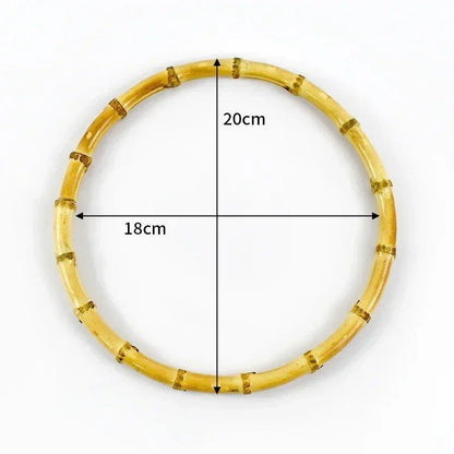 Set of 1, 2, or 4 Deep Peel Natural Bamboo Bag Handles, 7-18cm, for Women's Handbags and Pouches, Handmade DIY Bag Accessories, Size: Parallel Import