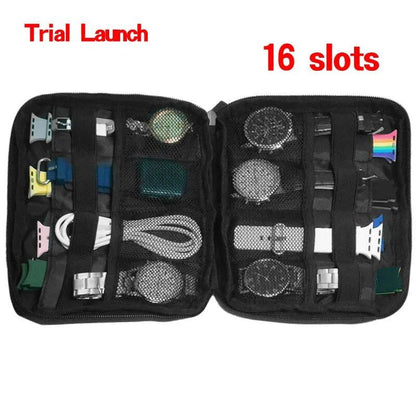 Multifunctional 8-Slot Travel Watch Organizer, Watch Case, Watch Holder, Watch Band Storage Case for Apple Watch Bands and Straps (Imported)
