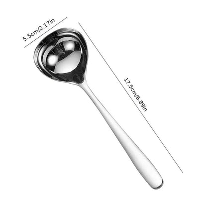 Set of 1/2 304 Stainless Steel Spoons, Soup Spoon, Rice Spoon, Long Handled Dish Set, Kitchen Utensils, Color: Deep Spoon, Parallel Import