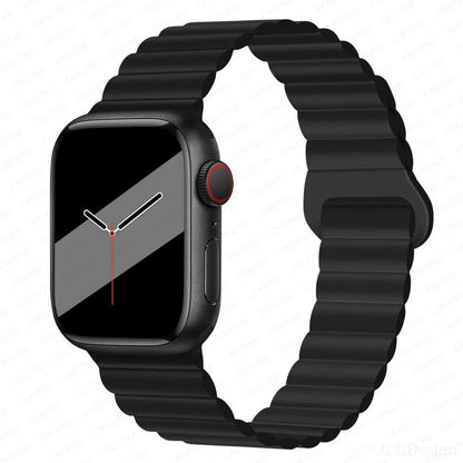 Apple Watch用シリコンループマグネットストラップ - 対応モデル: 44mm/40mm/45mm/49mm/41mm/42mm/46mm (iWatch Series 8/SE/6/7/Ultra 2/9/10対応) ブレスレットバンド バンドカラー：mm;発送元： 並行輸入品