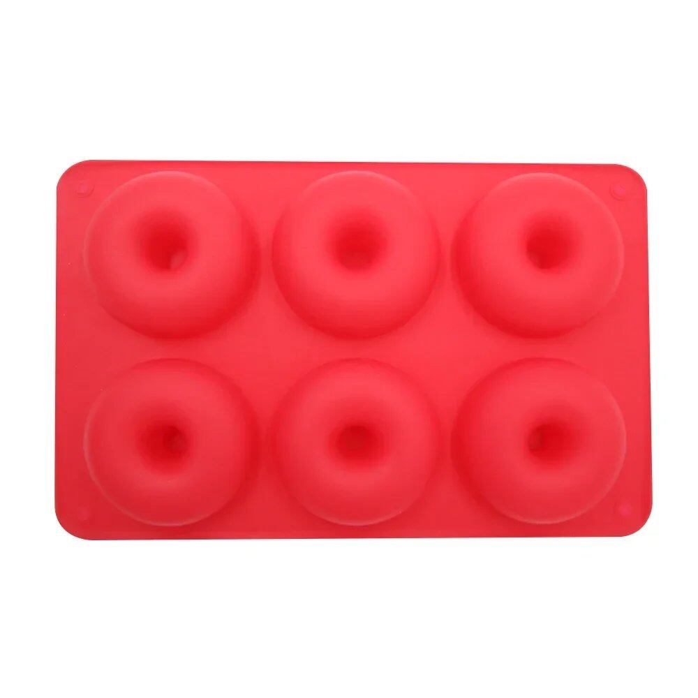 Set of 1/2 Silicone Muffin and Donut Pans, 6 Cavities, Nonstick, for Baking, Pies, Chocolate Cakes, and Desserts, DIY Cookware, Parallel Import