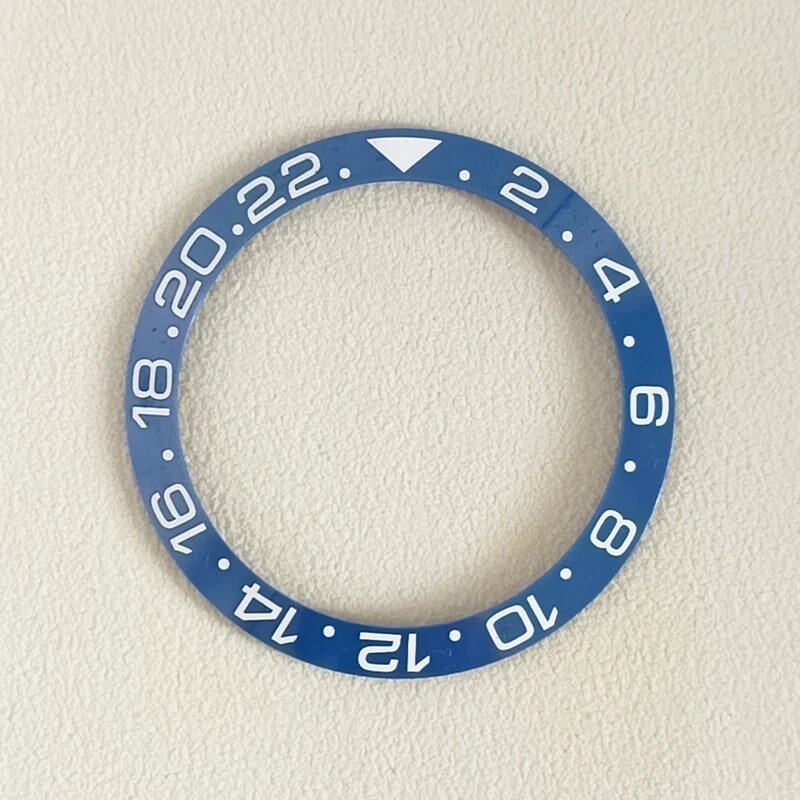 38mm High-Quality Ceramic Bezel with Popular GMT Two-Tone Insert Ring, Inner Diameter 30.5mm, Compatible with 40mm Men's Watches, Color: 0, Parallel Import