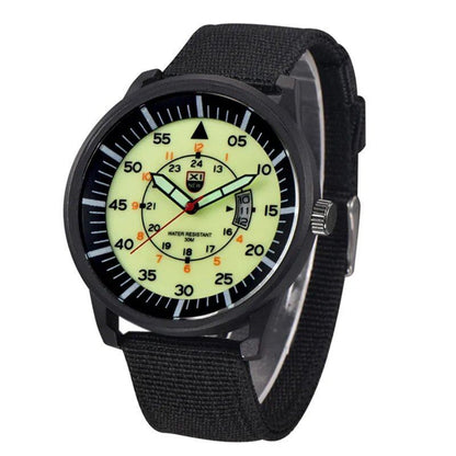 XINEW Men's Watch, 2024 New Arrival, Nylon Band, Simple Sport Quartz Movement, Date Function, Fashion Gift for Men; Customizable: Yes; Ships from: Parallel Import